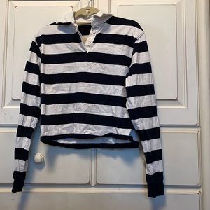 John Galt (Brandy Melville) Collard Striped Shirt
